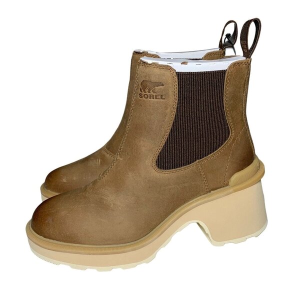 SOREL® Women's Hi-Line Heel Chelsea Waterproof Boot Umber, Ceramic Size 7 - Picture 2 of 9